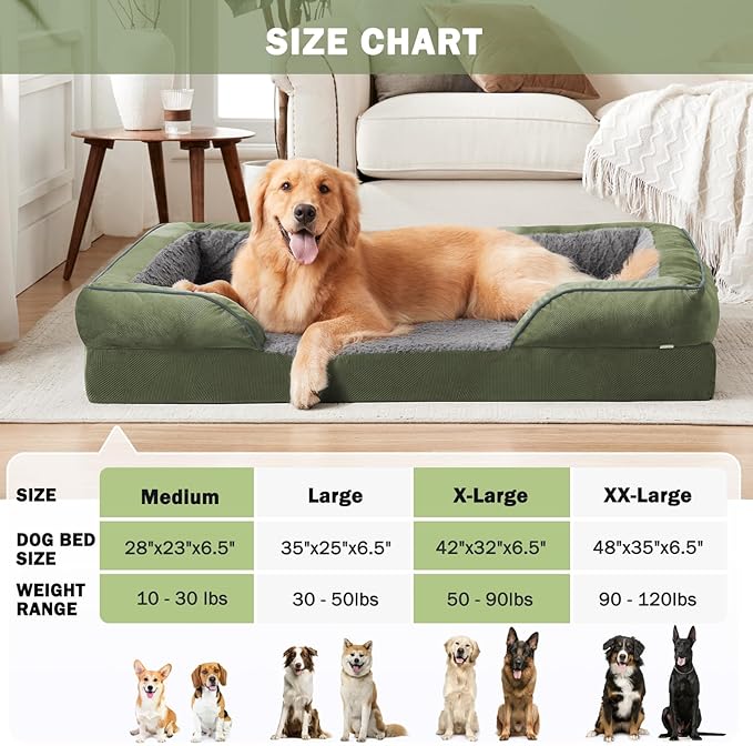 INVENHO Orthopedic Dog Bed for Extra Large Dogs, XXL Egg-Crate Foam Dog Couch - Image 7