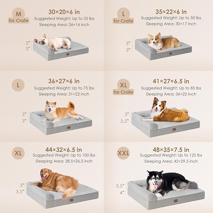 EHEYCIGA XL Dog Bed Memory Foam - Image 2