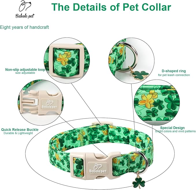 St. Patrick's Day Dog Collar for Large Dogs - Image 4