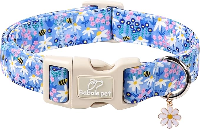 Floral Dog Collar for Small Dogs by Babolepet