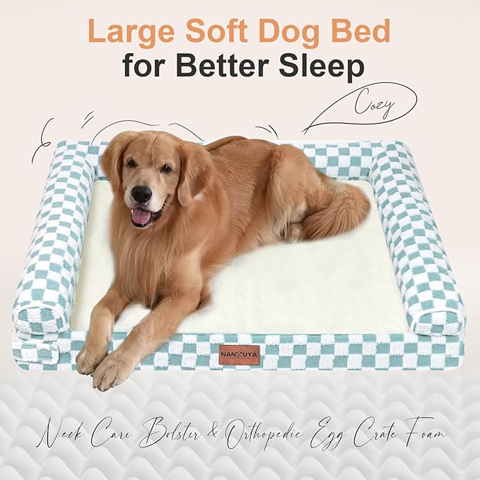 Large Dog Bed Orthopedic Washable: Beds Bolster XL Bed Big XLarge Dogs Egg - Image 2
