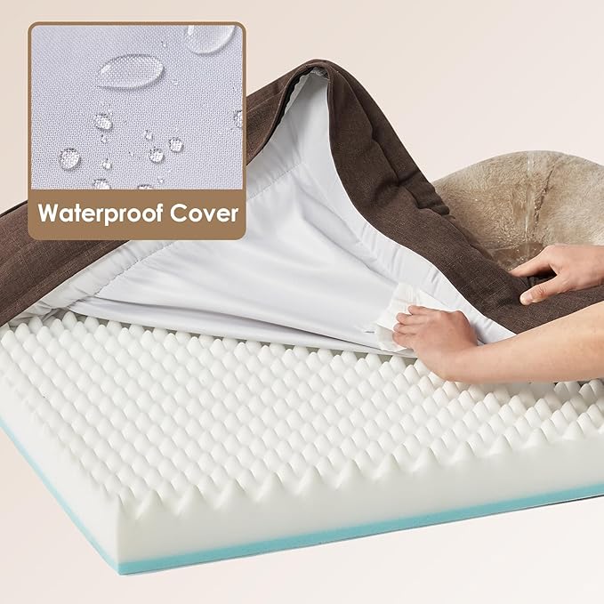 EHEYCIGA Orthopedic Dog Bed for Large Sized Dog, Waterproof Liner & Washable - Image 4