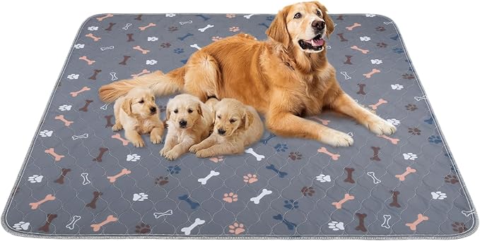 Washable Dog Pee Pads, 2 Pack 36"x 36" Puppy Pads, Reusable Pet Training Pads by Baodan