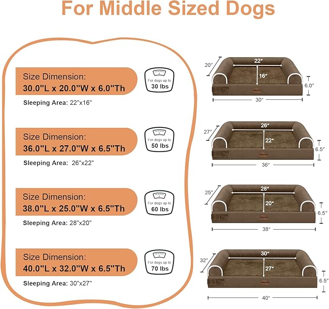 Large Dog Bed Orthopedic Washable: Beds Bolster XL Bed Large Big Dogs Egg Crate - Image 6