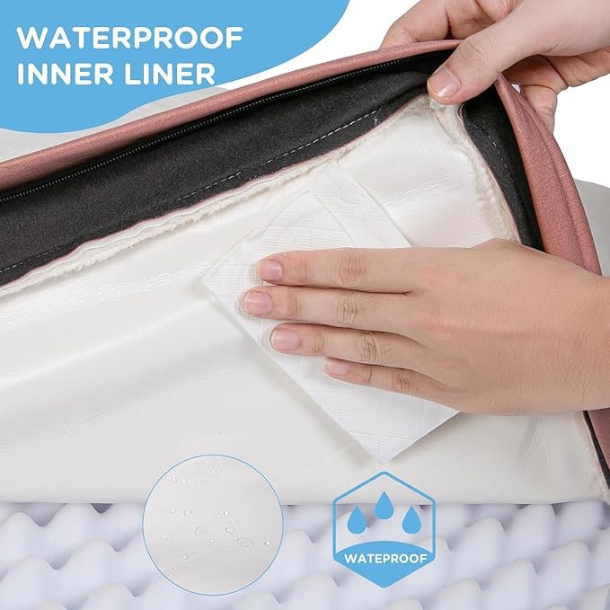 Orthopedic Dog Bed for Large Dogs, Waterproof Deluxe Plush Dog Crate Bed - Image 2