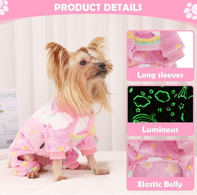 Dog Pajamas Pjs Small Girl, Winter Sweater Cute Extra Small Puppy Clothes - Image 3