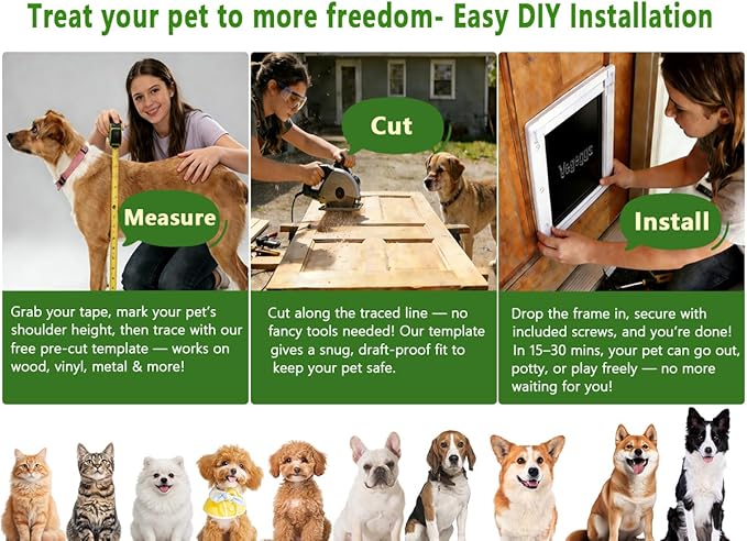 Pet Door Dog Door Easy Install - Image 16
