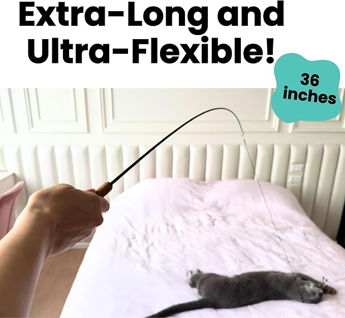 Forever Stick with Chew-Proof Metal Wire String and Transparent Fishing Line - Image 5