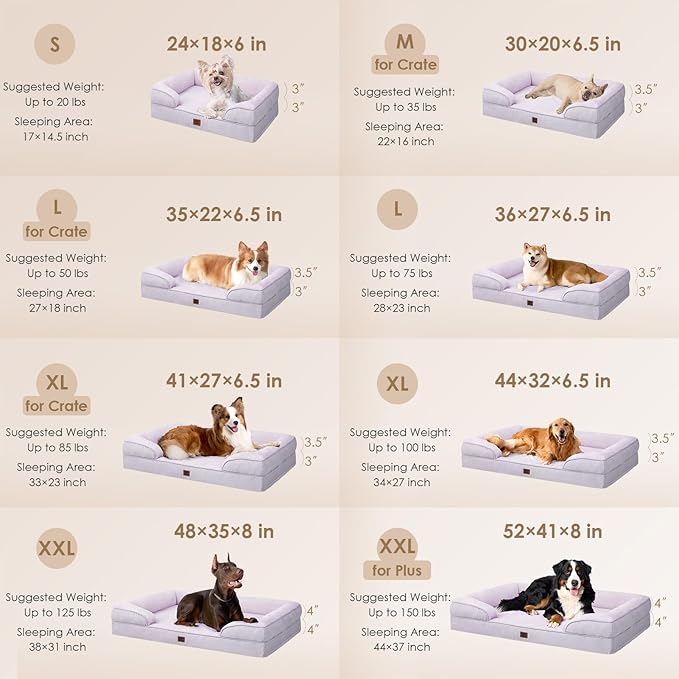 EHEYCIGA Orthopedic Dog Bed for Medium Dogs, Waterproof Memory Foam Medium Pet - Image 2