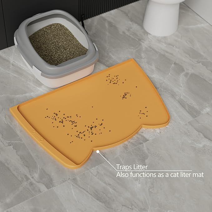 OHMO Dog Food Mat w/Residue Collection Pocket Silicone Pet Feeding Mat - Image 7