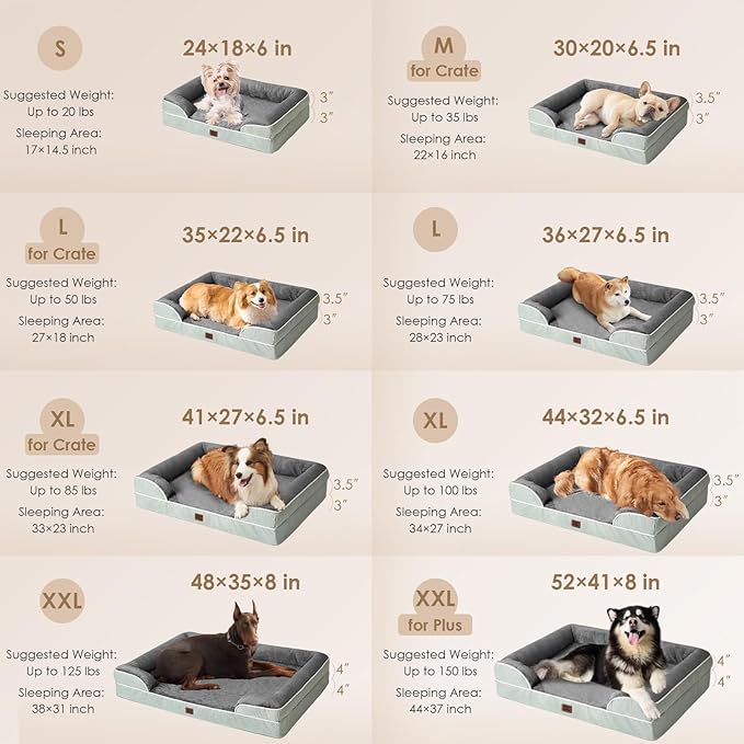 EHEYCIGA Orthopedic Dog Beds for Large Dogs, Waterproof Memory Foam Large Pet - Image 2