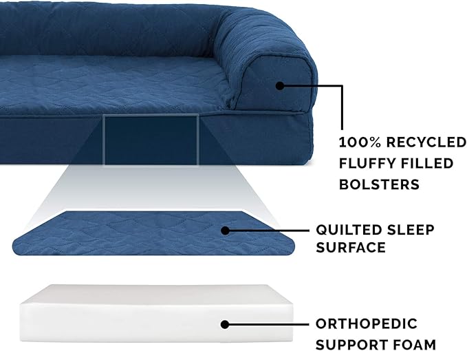 Furhaven Orthopedic Dog Bed for Large Dogs w/ Removable Bolsters & Washable - Image 4