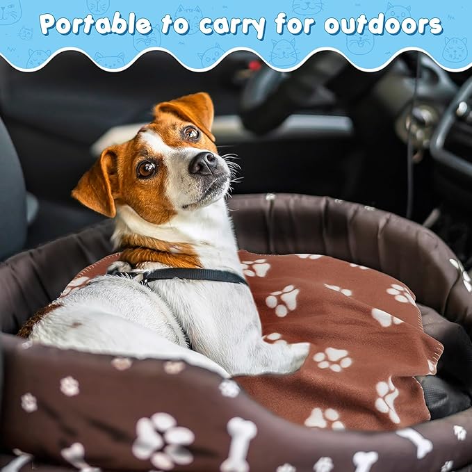 Eccliy 20 Pcs Puppy Blanket Pet Soft Fleece Dog Blankets Warm Felt Throw Sleep - Image 5