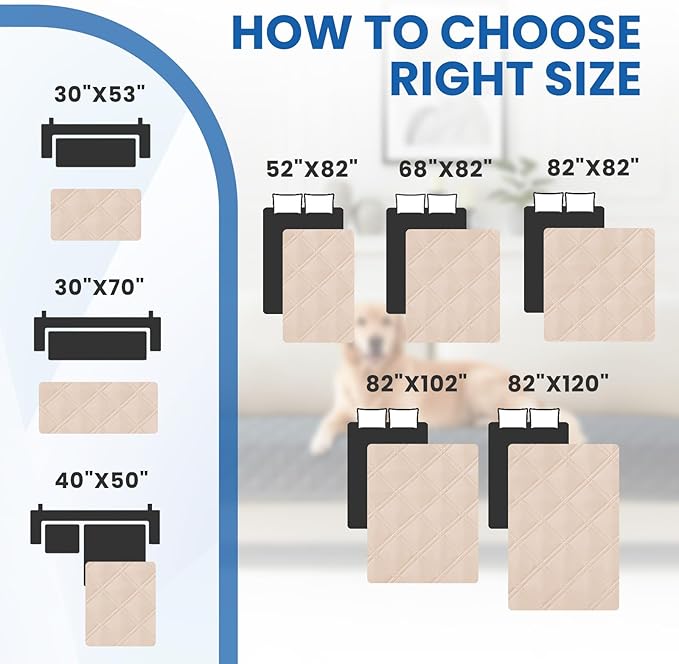 Waterproof Couch Covers for Pets, Waterproof Dog Bed Cover, Anti-Slip Soft Dog - Image 4