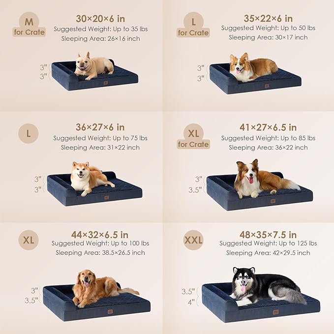 EHEYCIGA Large Dog Bed Memory Foam - Image 2