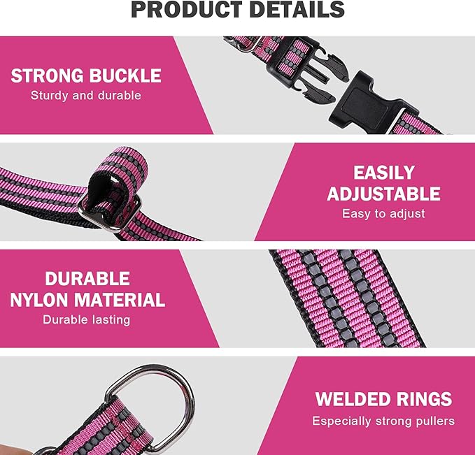 Hikiko Martingale Dog Collars Reflective Nylon Dog Collar - Image 2