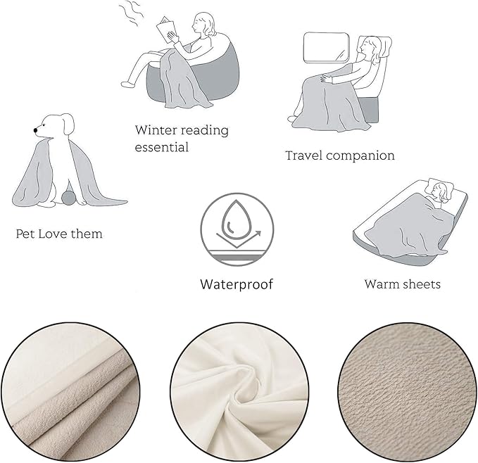 Ameritex Pet Bed Blanket Reversible 100% Waterproof Velvet Super Soft - Image 7