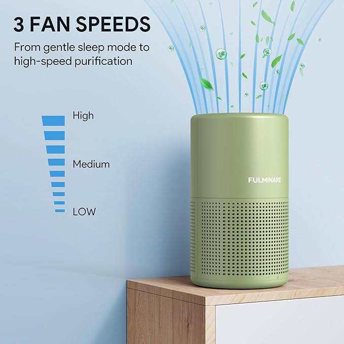 FULMINARE Air Purifiers for Home Bedroom H13 HEPA Air Purifier, 3 Speeds - Image 3