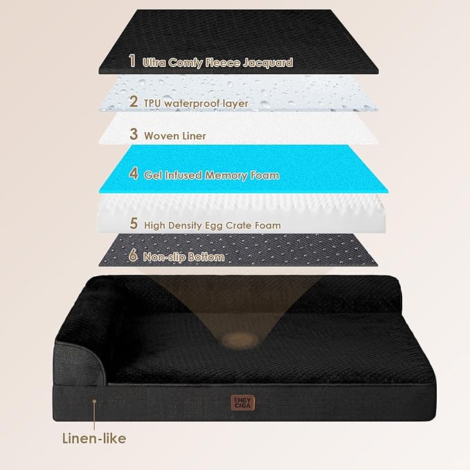 EHEYCIGA Large Dog Bed Memory Foam - Image 5
