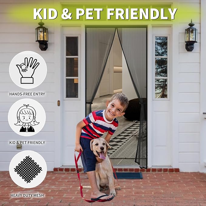 Magnetic Screen Door -Fit for Door Size:32x78 Inch, Screen Door Size - Image 5