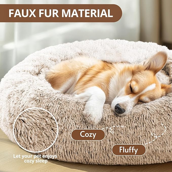 JOLLYVOGUE Calming Dog Bed for Small Dogs - Image 2