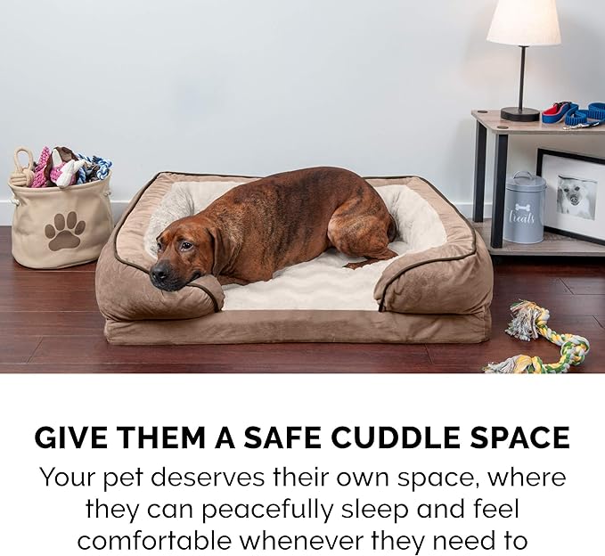 Furhaven Memory Foam Dog Bed for Large Dogs w/ Removable Bolsters & Washable - Image 9