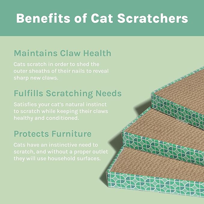 Kitty City XL Wide Corrugate Cat Scratchers 3 Pieces, Cat Scratching, Cat - Image 3