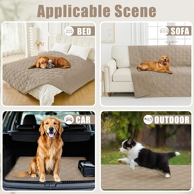 Smiry Waterproof Dog Bed Cover Blanket 52x82, Soft Reversible Pet Blanket - Image 5