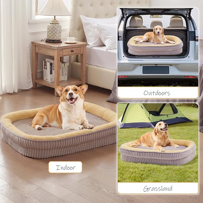 Orthopedic Dog Bed for Small Dogs Breeds, High Density Egg Crate Foam Dog Sofa - Image 7