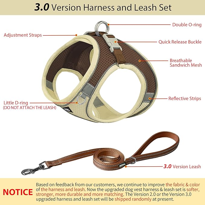 AIITLE No Pull Dog Harness and Leash Set, Step in Adjustable Dog Harness - Image 3
