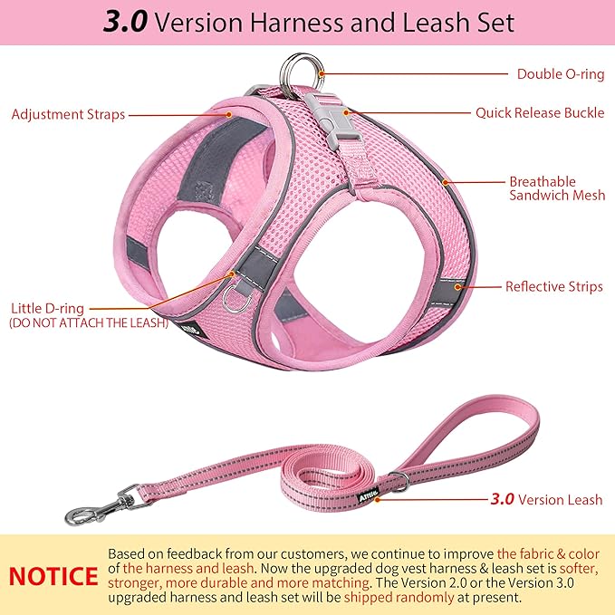 AIITLE No Pull Dog Harness and Leash Set, Step in Adjustable Dog Harness - Image 8