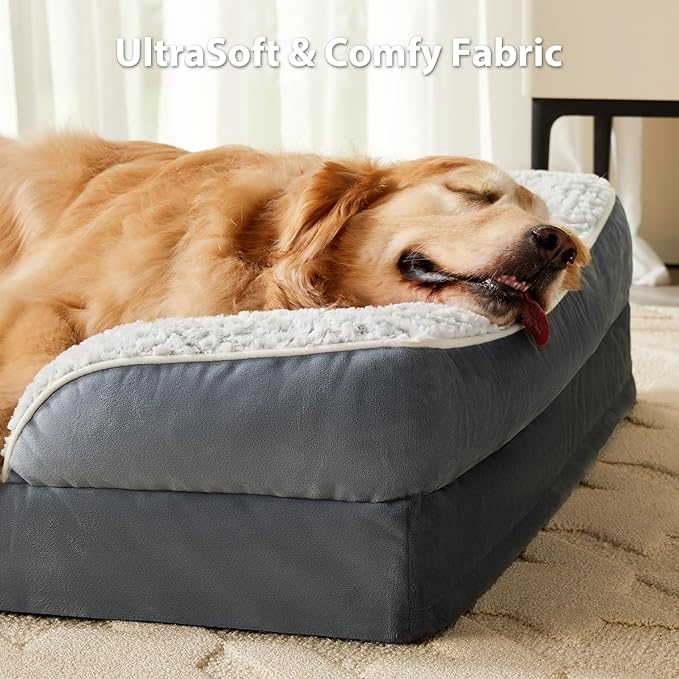 Orthopedic Dog Bed for Extra Large Dogs, Egg Crate Foam Bed for Extra Large Dogs - Image 3