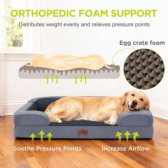 Extra Large Dog Bed, Orthopedic XL Washable Bed - Image 2
