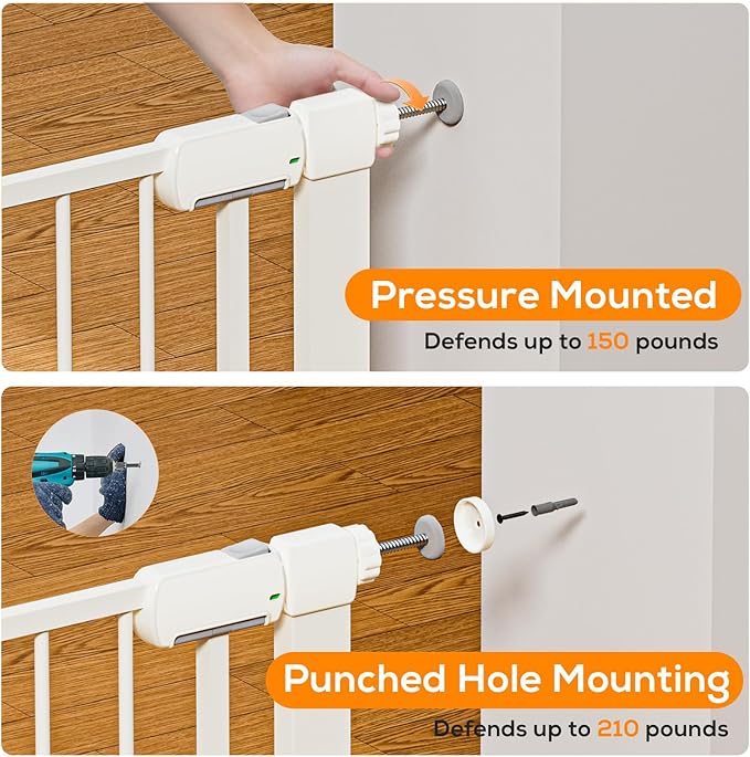 29.5-46" Magnetic Baby Gate for Stairs, Baby Safety Essentials, Auto Close Gate - Image 8