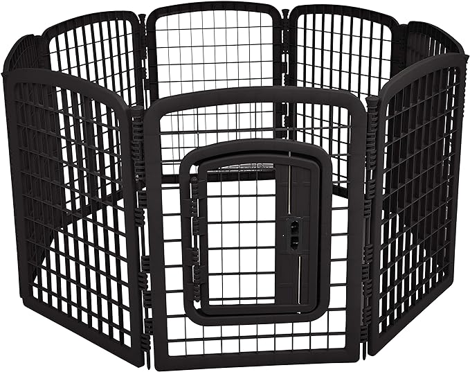 Amazon Basics 8-Panel Octagonal Plastic Dog Playpen, Portable Indoor/Outdoor by AmazonBasics