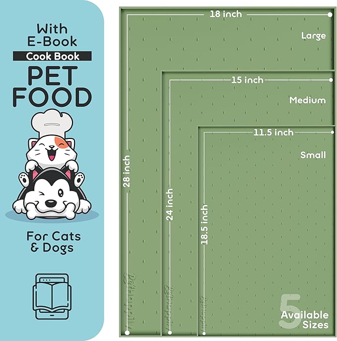 Dog Food Mat - 24x15 Raised Edges Dogs Mat - Image 2