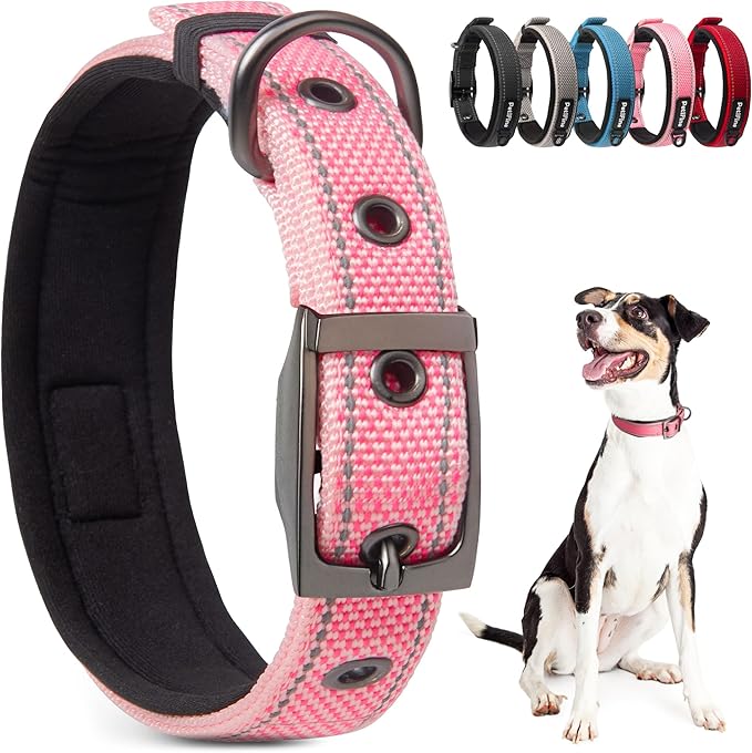 PetiFine Neoprene Padded Dog Collar, Heavy Duty Comfort Dog Collar by PetiFine