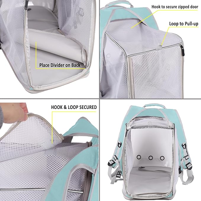 Square Back Extension Pet Backpack Carrier - Image 3