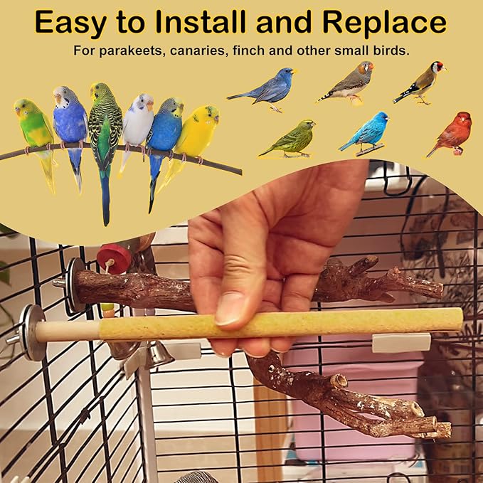 S&X 24-Pack Sand Perch Covers for Parakeets Canaries Finches & Other Small Birds - Image 6