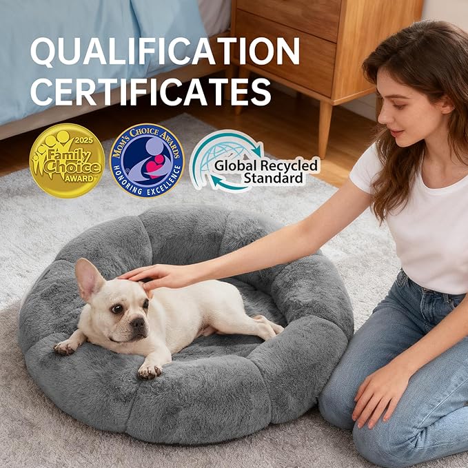 OhGeni 36 inches Calming Donut Orthopedic Dog & Cat Bed - Image 5