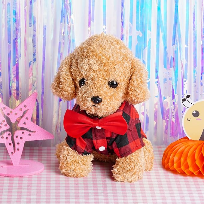 Tongcloud 3 Pack Plaid Puppy Cat Shirt Cute Cat Shirt Dog Shirt - Image 6