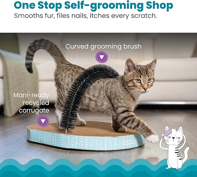 Catstages Scratch & Groom Cat Scratcher - Image 2