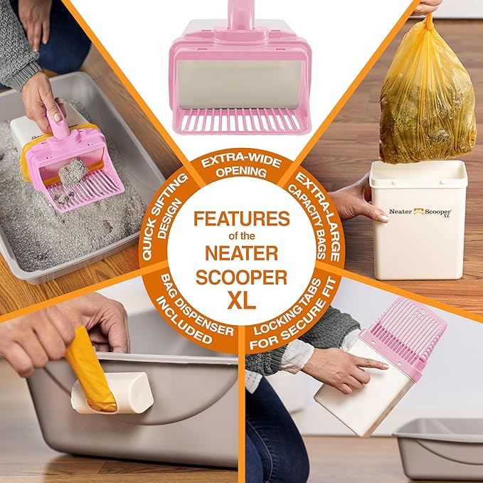 Neater Pet Brands Neater Scooper XL Cat Litter Scoop, 195 Refill Bags – - Image 6