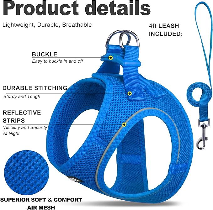 Fida Cat Harness and Leash Set for Walking Kitten and Puppy, Escape Proof - Image 2