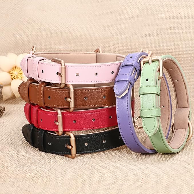 WHIPPY Leather Dog Collar for Small Medium Large Dog Adjustable Soft Breathable - Image 5