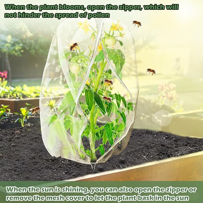6Pcs Plant Covers from Insects, 3Size Bird Netting Barrier - Image 6
