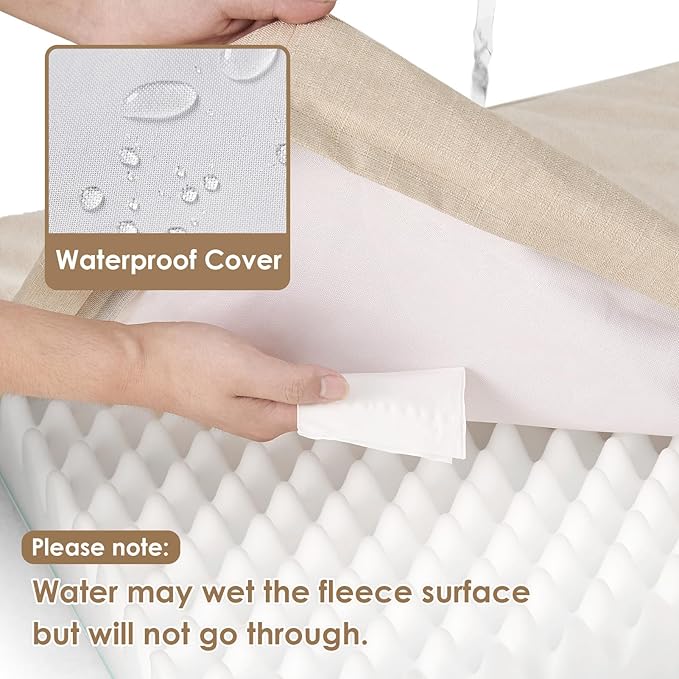 EHEYCIGA Waterproof Dog Bed Orthopedic 30"x20", Memory Foam Pet Bed - Image 2