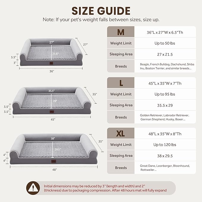 Large Dog Beds Large Sized Dogs 48x35x8 Inch, Orthopedic XXL XL Dog Bed - Image 7