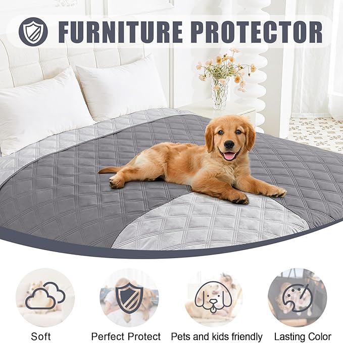 Smiry Waterproof Dog Bed Cover Blanket 82x82, Soft Reversible Pet Blanket - Image 8