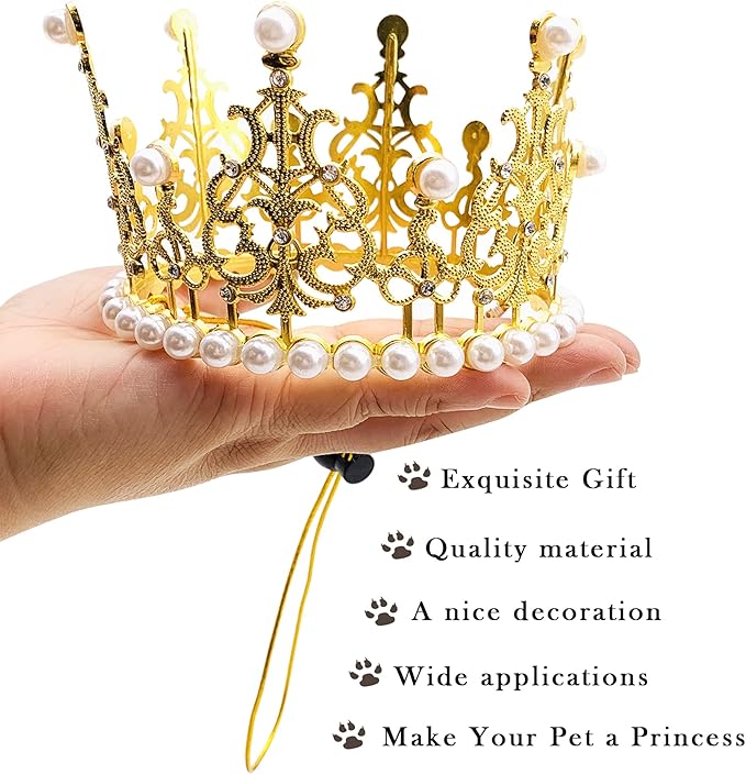 PET SHOW 2pcs Large Dog Crown Headband Sheep Big Pet Hat - Image 3